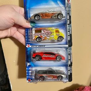 Lot of 4 Hotwheels final run cars new